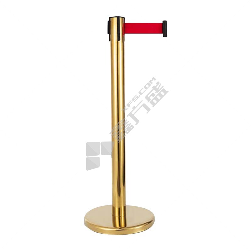 斯铂格 一米线伸缩隔离栏杆 3m 黑色杆身 红色伸缩带 7kg