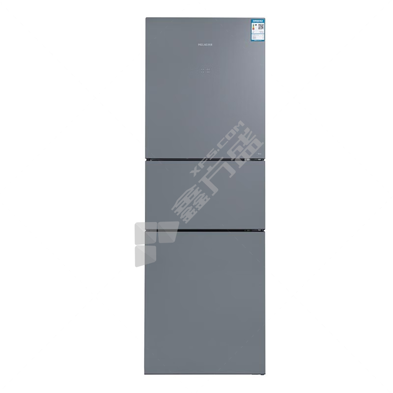 美菱 恒温保鲜家用三门冰箱 271L 一级能效 银色 BCD-271WUP3B