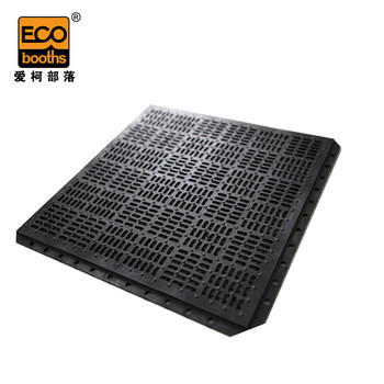 爱柯部落 洁伦3.0经济型PVC疏水防滑垫 30cm*30cm*9mm 石墨黑