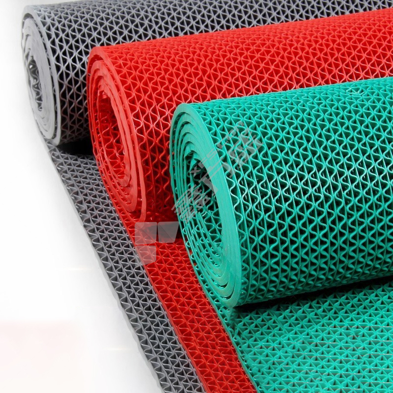 合美 PVC S纹疏水防滑地垫 3.5mm*1.2m*15m 绿色