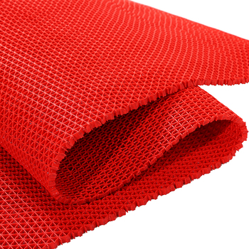 合美 PVC S纹疏水防滑地垫 4.5mm*1.2m*15m 红色