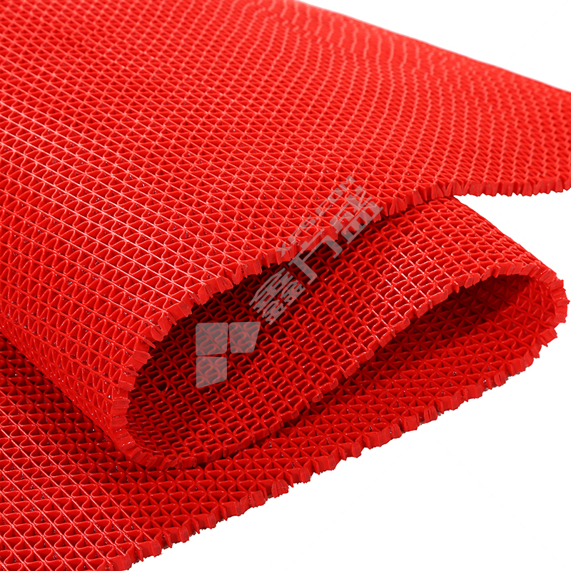 合美 PVC S纹疏水防滑地垫 4.5mm*1.2m*15m 红色