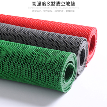 合美 PVC S纹疏水防滑地垫 5mm*0.9m*20m 绿色