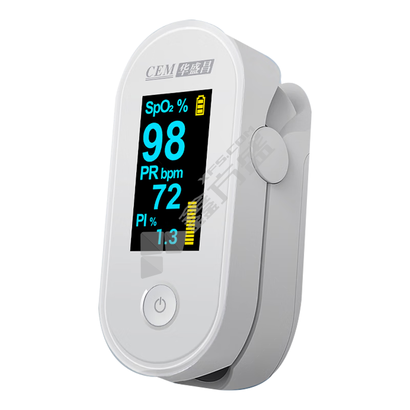 华盛昌 指夹式脉搏血氧仪 OX-97 3V 直流 2*1.5VLRO3(AAA) 5°C~40°℃ 10%~85%RH 无冷凝