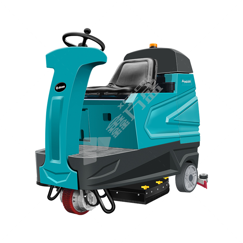 亚伯兰 大型双刷盘驾驶式全自动洗地机 24V200A 860mm 140L A960B锂电款