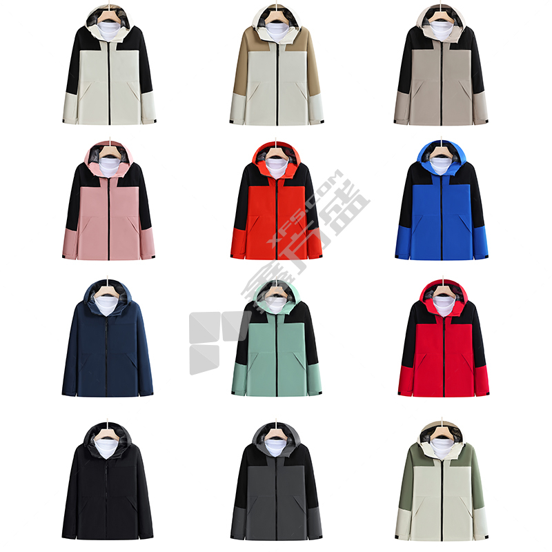 左诗丹伦 9522 带帽 三防拼色冲锋衣 XXXL 象牙白色