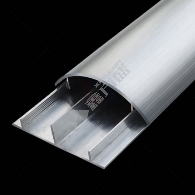 半圆形 铝合金水管压地槽 50mm*30mm*2.5m