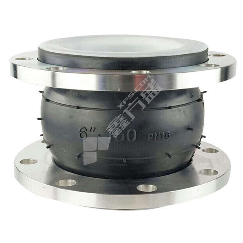 京固 衬四氟橡胶软接头 KXT DN65 1.6Mpa 4孔