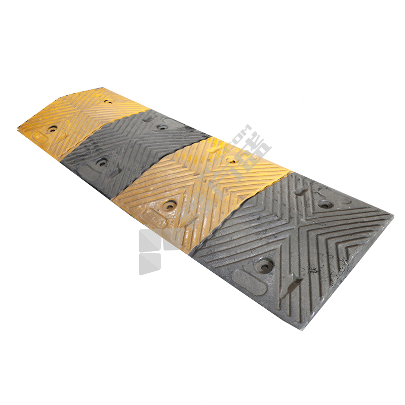 橡胶 斜纹 马路减速带 1000*350*70mm 黑黄色 12kg