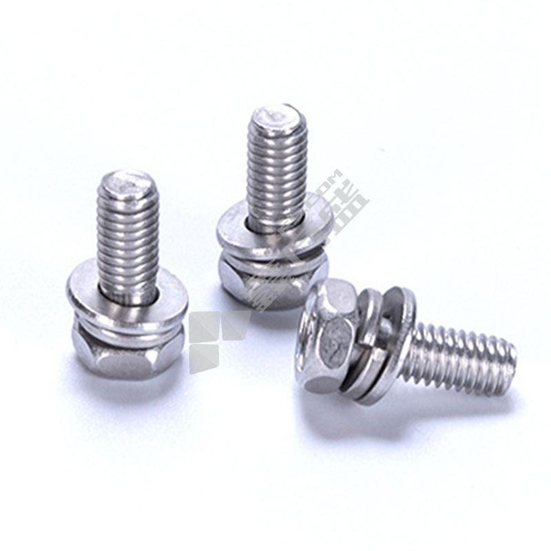 奥展 GB9074.13 304不锈钢 十字凹穴六角带平弹垫组合螺丝 M3*20mm