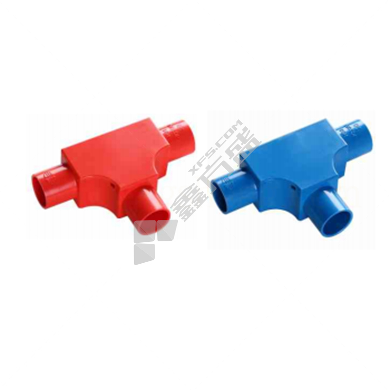 日丰 红色 PVC穿线带盖三通 20