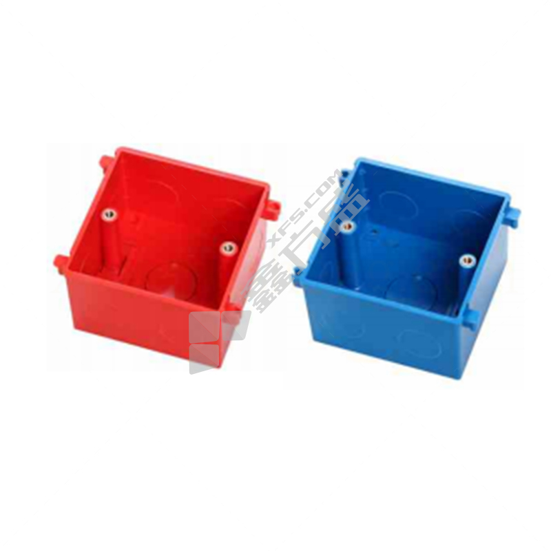 日丰 红色 扣式暗装单底线盒 Ⅱ型 77*77*50mm Ф20