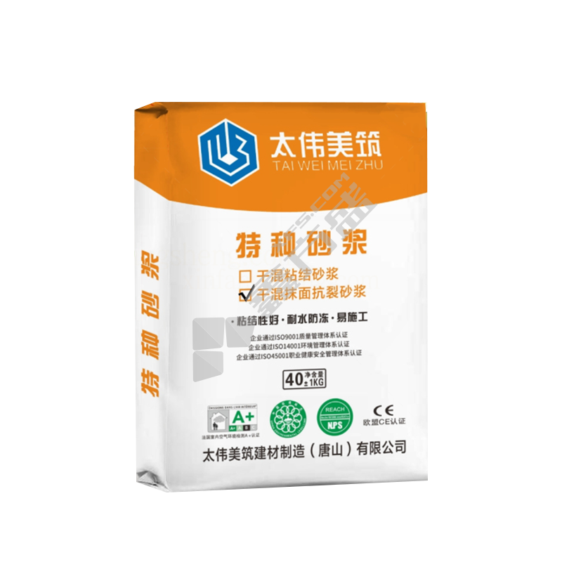 太伟美筑 普通干混抹面抗裂砂浆 40kg 12型