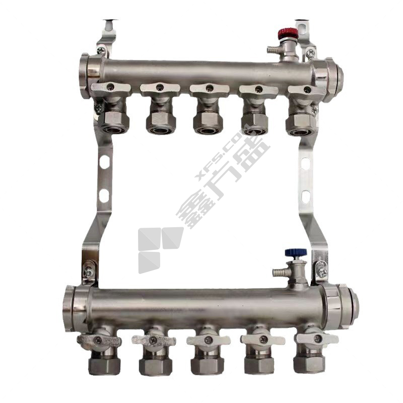 日丰 锻造双阀套装分集水器 FN20D-1F 5l 1620 镀镍