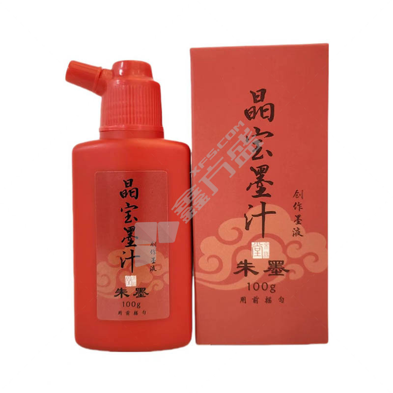晶宝 墨汁水 100g 朱砂色