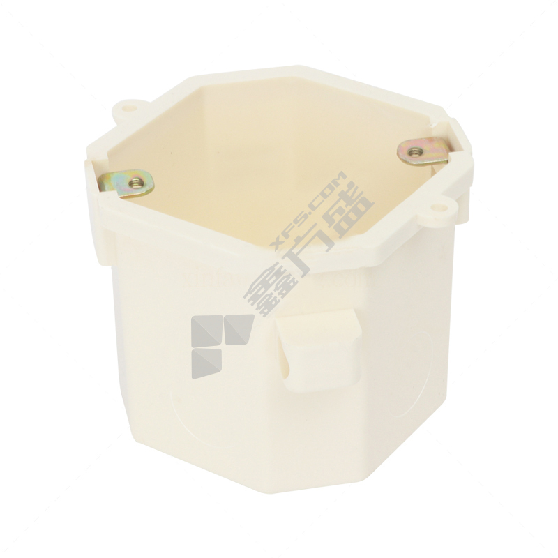 鑫万囍 白色 PVC双调八角盒中穿筋 四通 100 20mm