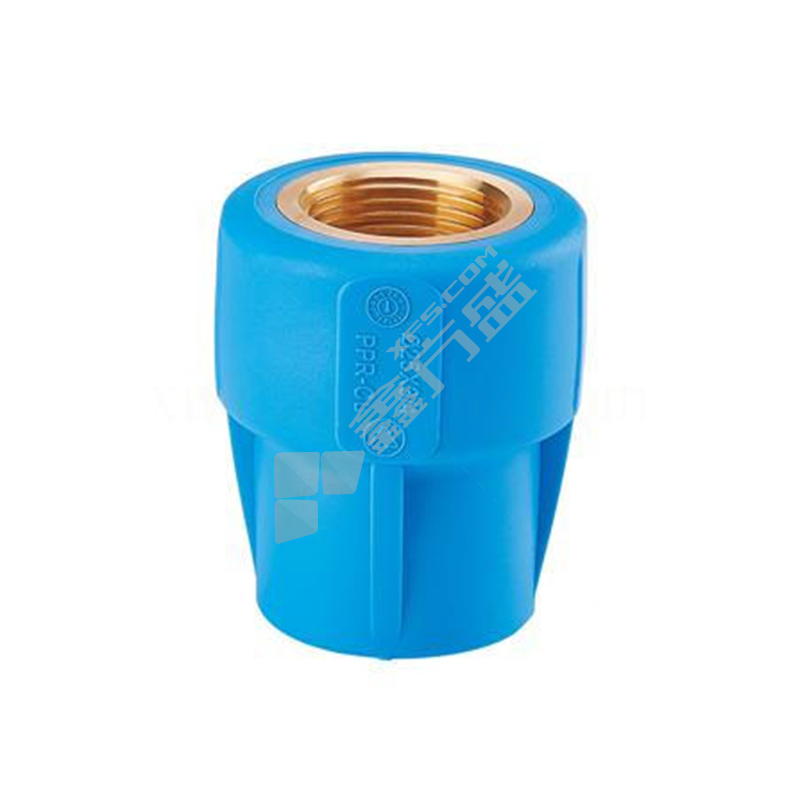 蓝钰 蓝色 PPR覆塑紫内牙直通 20*1/2"