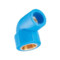 蓝钰 蓝色 PPR覆塑紫铜内牙弯头 25*3/4"