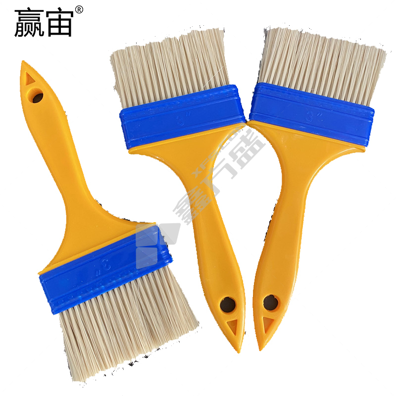 赢宙 猪毛 塑柄 平头丝塑柄油漆刷 200mm 4寸