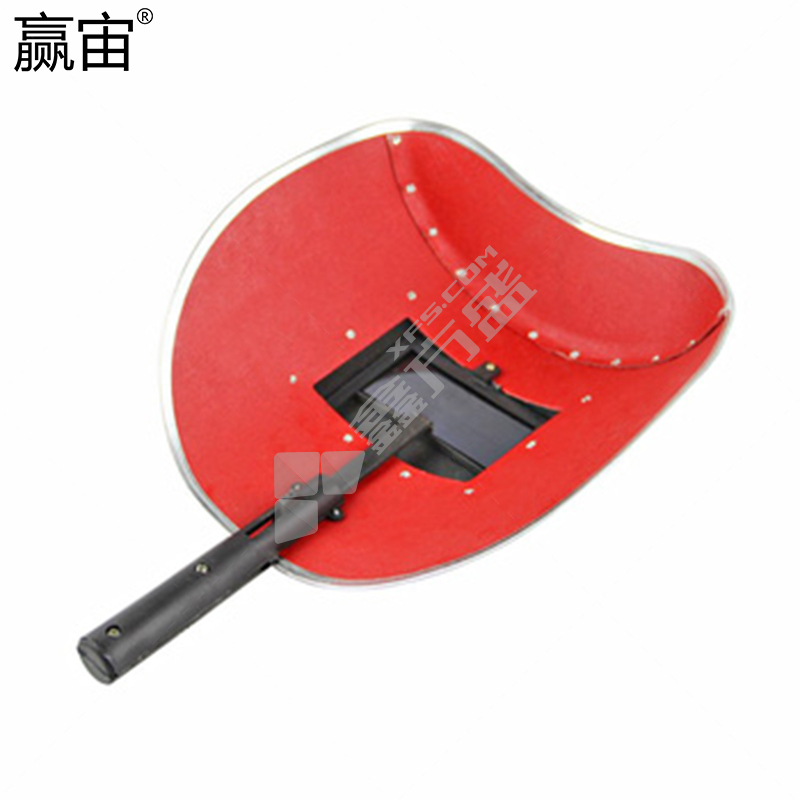 赢宙 手持式 铝包边半自动电焊面罩 黑塑料镜片 红色