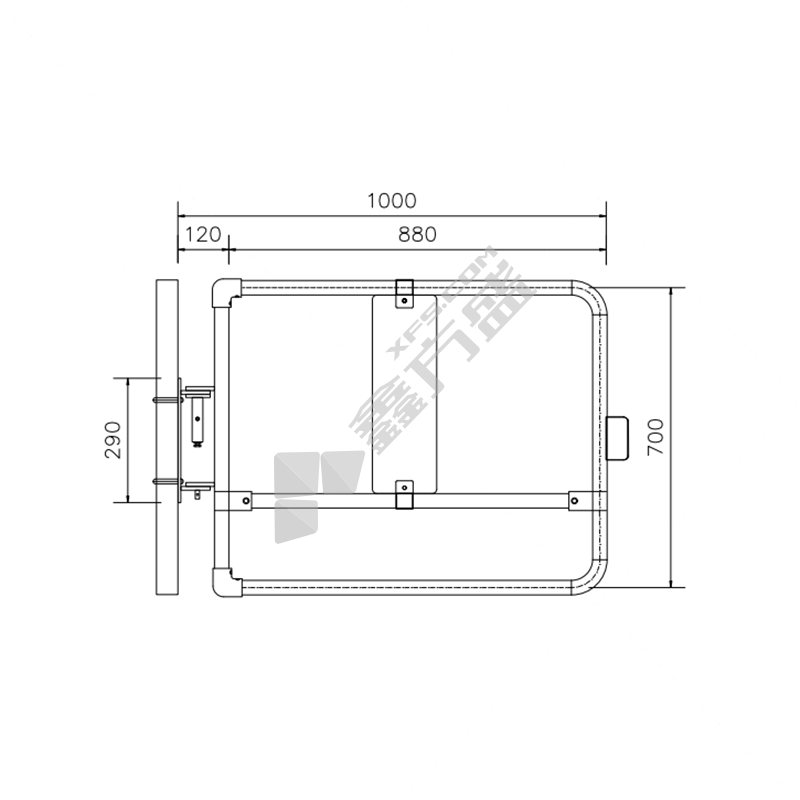 弘开工业 工业自闭 安全门 H700*W1000mm