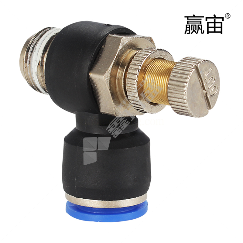 赢宙 SL系列 L型节流 接头 SL8-01 8mm 1分 黑色