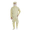 赫力斯 百级防静电工作服 3XL 黄色 3326 0.5cm网格