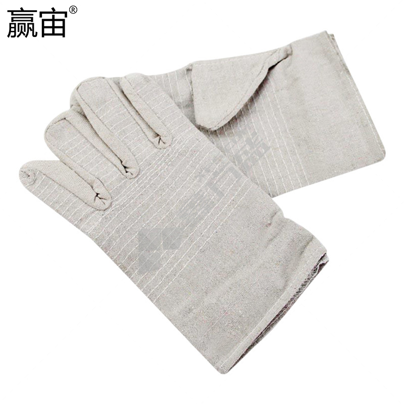 贏宙 24道線帆布手套 均碼 白甲 24線