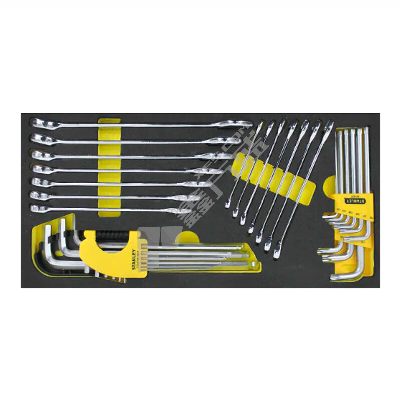 史丹利 Stanley 32件两用扳手及内六角扳手EVA工具托组套 6~19mm、1.5~10mm、T10~T50 32件套 90-035-23