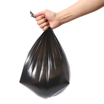 U品优袋 平口式 酒店家用垃圾袋 45*50cm 双层2丝 黑色 