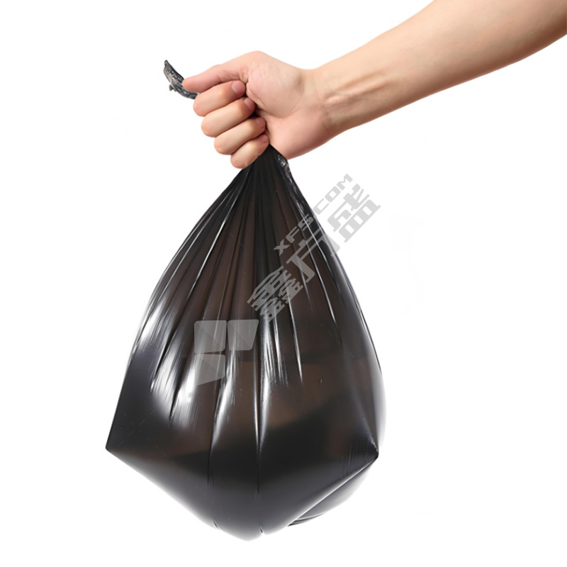 U品优袋 平口式 酒店家用垃圾袋 45*50cm 双层2丝 黑色 