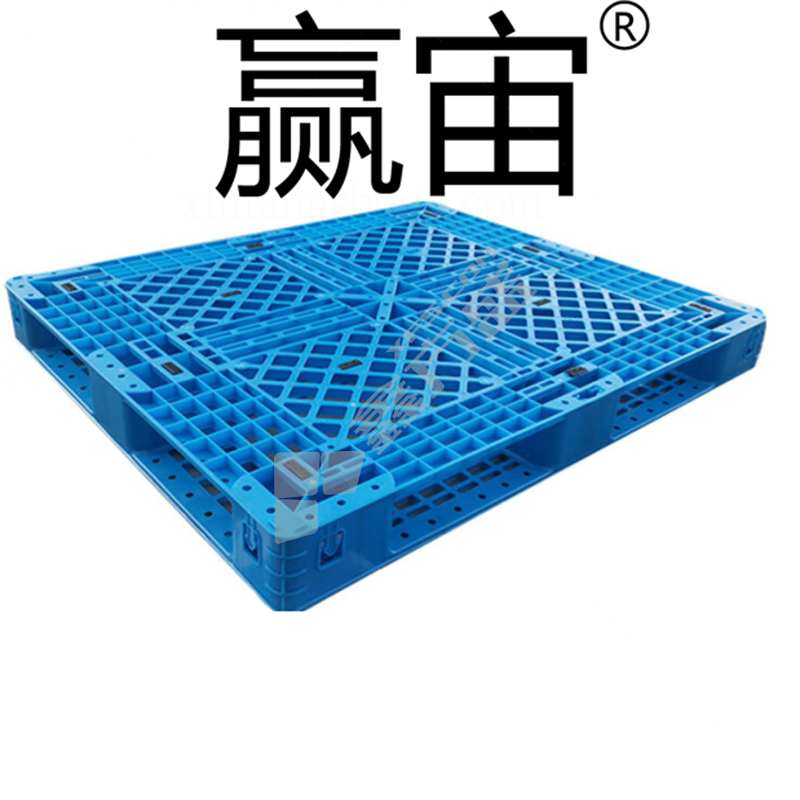 赢宙 田字平板 托盘 1200mm*1100mm*150mm 4T 1T 蓝色 无钢管 加厚款