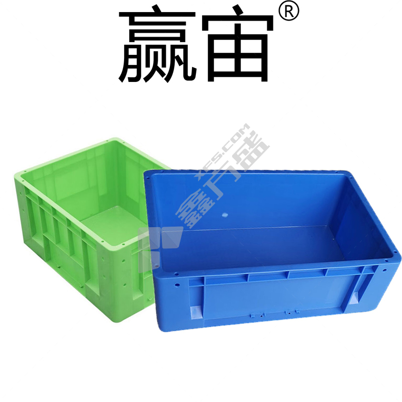 赢宙 韩式物流箱 H13 765*480*200mm 720*440*195mm 绿色 不带盖
