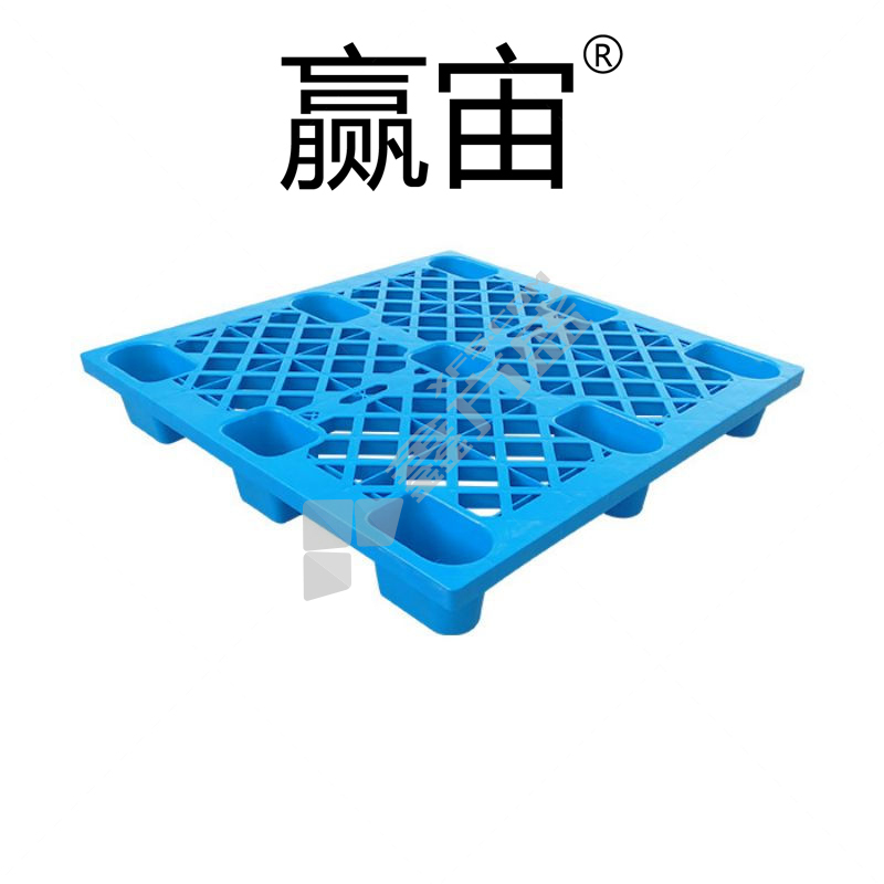 赢宙 九角 托盘 1008 1000*800*140mm 1500kg 500kg 蓝色 无钢管 加厚款