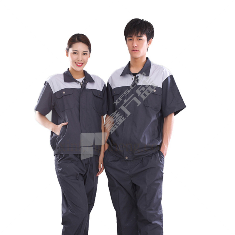 衣路千秋 GZ-121-A 夏季涤棉细斜纹工作服 GZ-121-A L 浅银灰