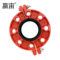 贏宙 溝槽單片法蘭 89mm DN80 1.6MPa 8孔