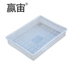 赢宙 可堆式塑料镂空冷冻网眼盘 LK2号 530*405*105mm 500*370*90mm 白色