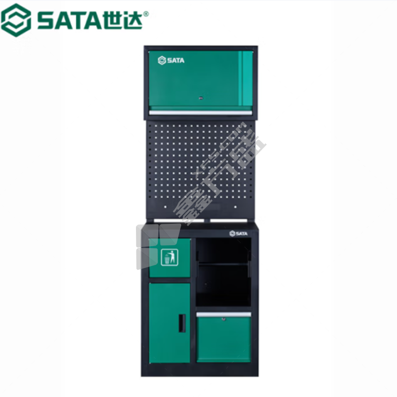 世达 95155 废弃物柜组合 702*500*882mm 绿色 无抽屉 无层板