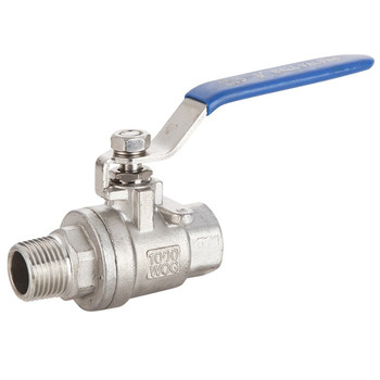 内外螺纹 304不锈钢 二片式球阀 Q21F DN25 1.6MPa