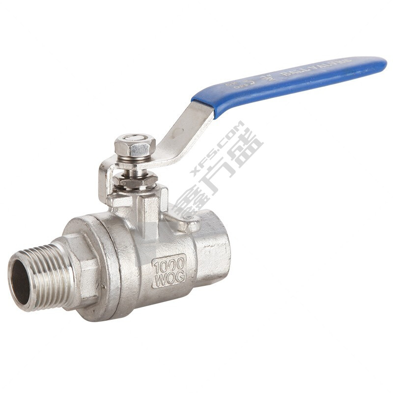 内外螺纹 304不锈钢 二片式球阀 Q21F DN25 1.6MPa