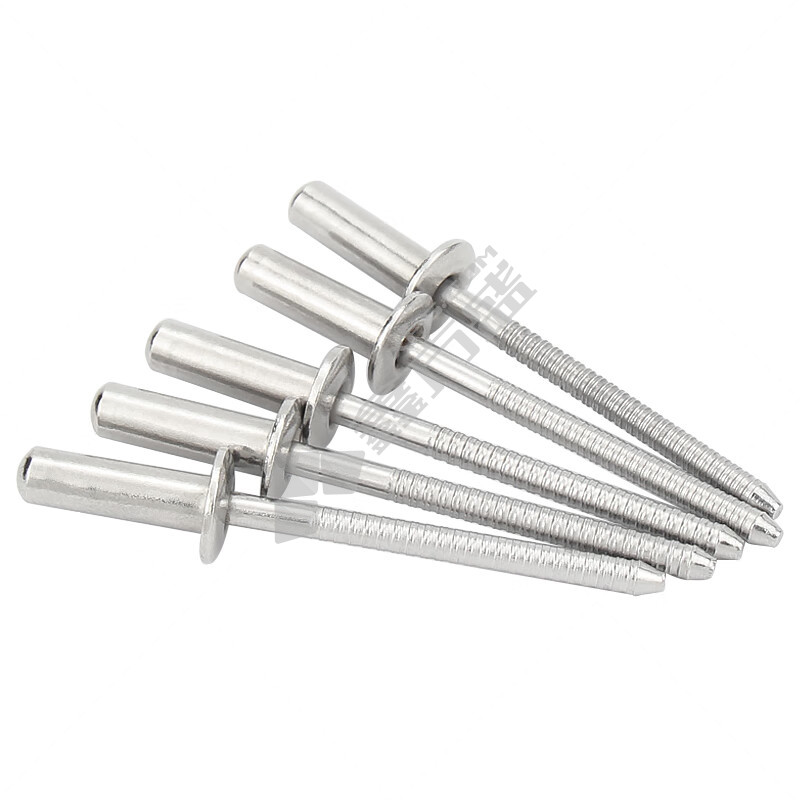 紧商 洗光 GB12615 304不锈钢 封闭型平圆头抽芯铆钉 Ф4.8 14mm