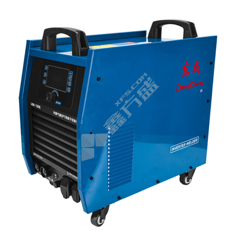 东成 LGK-120E 内置气泵空气等离子切割机 3~380±15%V 品质切割 25mm 极限切割 40mm 1300W 22KVA/KW 18.42KVA/KW
