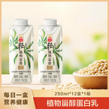 金龙鱼 丰益堂植物甾醇蛋白乳 250ml 原味 12瓶/箱