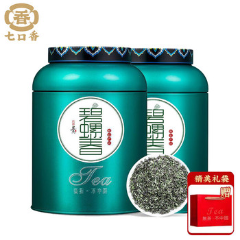 七口香 梅瓶铁罐碧螺春绿茶组合装 250g*2罐
