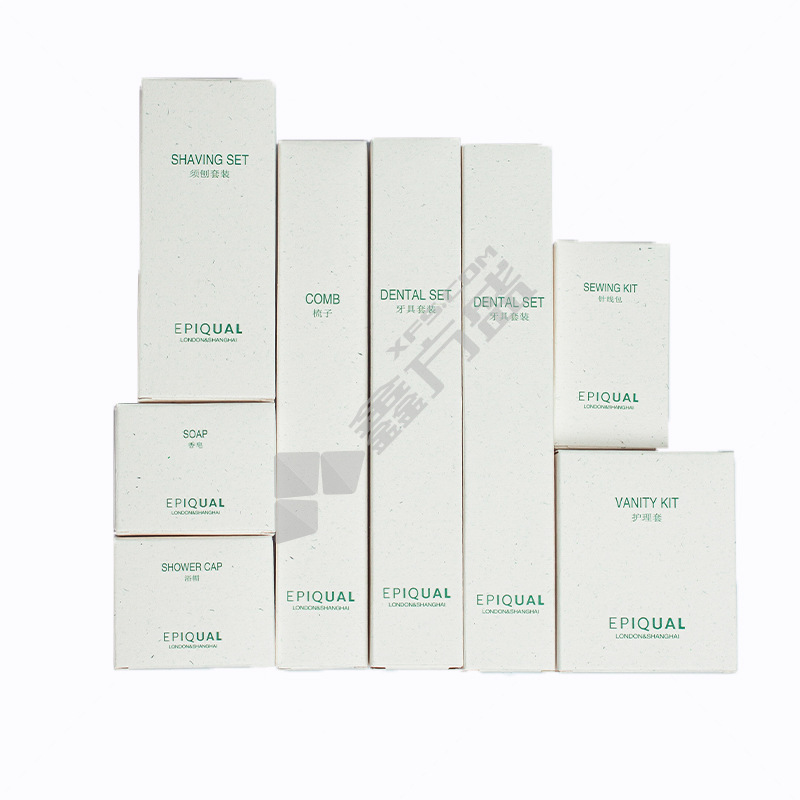 美特西保罗 METTESPAUL 环保可降解卡盒星级酒店一次性洗漱用品套装 7件套 YLM-EP09