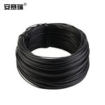 安赛瑞 捆扎线 黑扁包塑铁丝 黑色 长6cm 23545