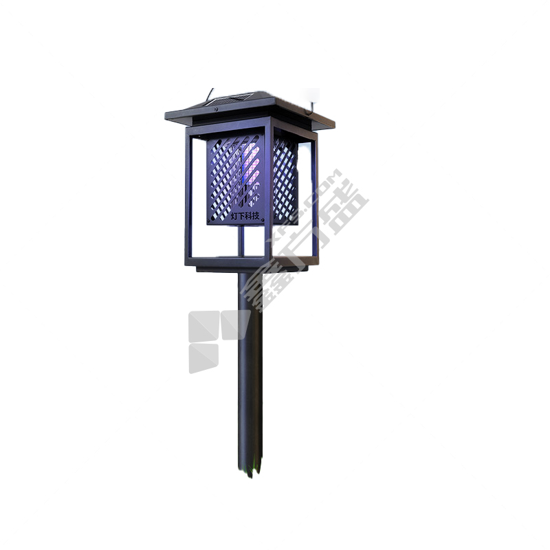 灯下科技 黑色插地款太阳能灭蚊灯 DC1 额定2W 照明1W
