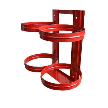 红色铁质加厚灭火器双挂架 8kg*2