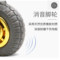 海斯迪克 HK-534 高弹力静音脚轮转向轮 工业重型平板车手推车轮橡胶定向轮子 8寸固定脚轮