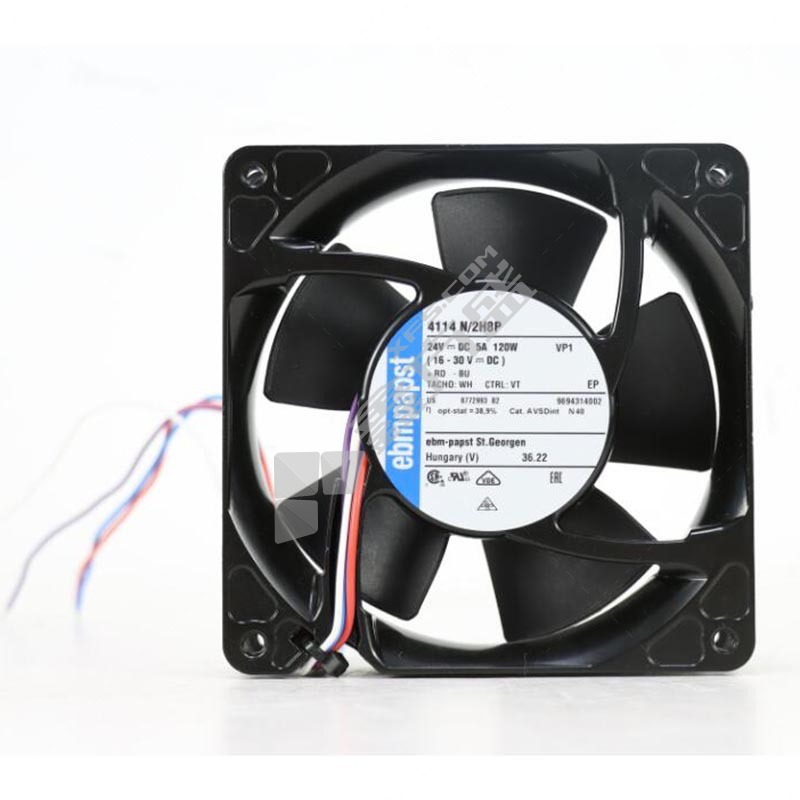 依必安派特 紧凑型轴流风扇 4118N/2H8P 119*119*38mm 120W 48V 11000r/min 1490Pa 565m³/h